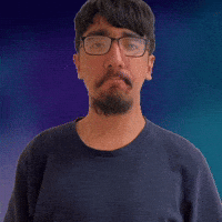 Eyes closed and stoic