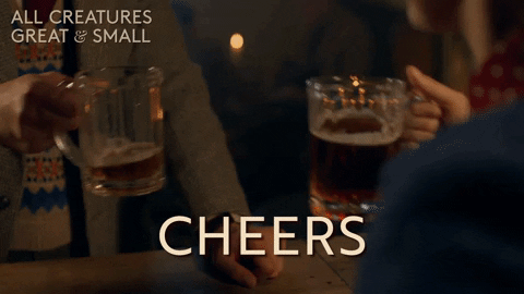 Merry Christmas Beer GIF by All Creatures Great And Small