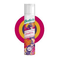batiste_es pink hair orange purple Sticker
