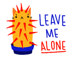 Angry Go Away Sticker by Cindy Suen