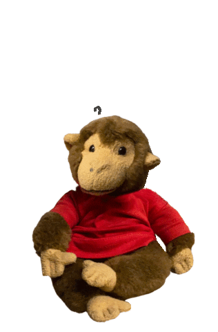 monkeymedia giphyupload monkey maskottchen denken Sticker