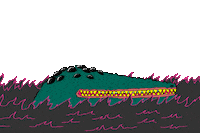 Sleep Crocodile Sticker by Enryv