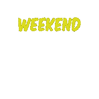 HunnikReclame blue yellow weekend sign Sticker