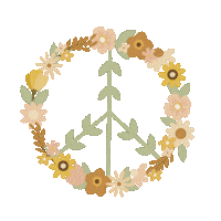 BlushCreativeCo flowers peace spring boho Sticker