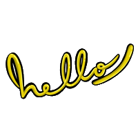 Calligraphy Hello Sticker