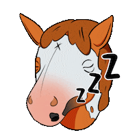 mytoffeehorse sleep sleepy horse zzz Sticker