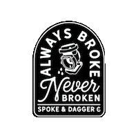 SpokeAndDaggerCo motorcycle broken broke spokeanddagger Sticker