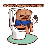 Dog Dumping Sticker by BigBrains