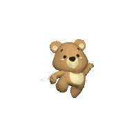 Bear Flying Sticker by Carousel