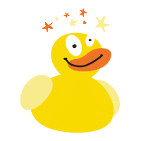 rubber duck stars Sticker by Canon
