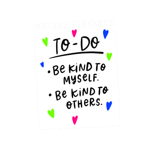 artsyapril self love be kind to do to do list Sticker