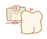 bearfootinc love happy kawaii couple Sticker