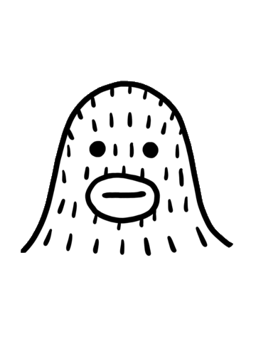 Happy Yeti Sticker by Frank Ape