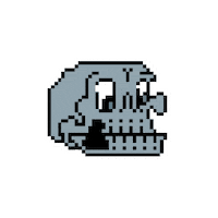 Sad Skull Sticker