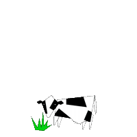 Cow Ufo Sticker