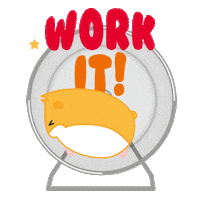 Work It Workout Sticker by hamsta.world