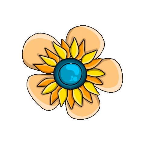 Flower Orange Sticker