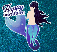 SquatchandSiren happy birthday mermaid pinup squatch and siren GIF