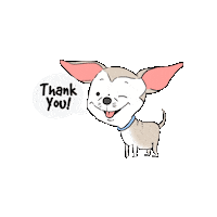Thanks Thank You Sticker by Harley's Dream