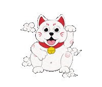 Cat Waving Sticker