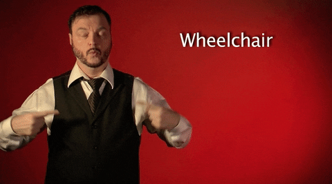 sign language wheelchair GIF by Sign with Robert