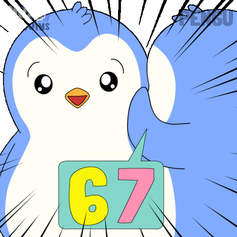 6 7 Penguin GIF by Pudgy Penguins