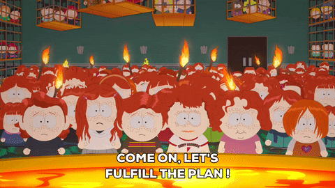fire mob GIF by South Park 