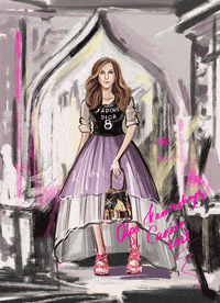 Interiorsketch love girl style carrie GIF