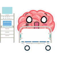 Siva_Celija tired hospital burned sik Sticker