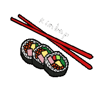 Korea Kimbap Sticker by Sophie Rose Brampton