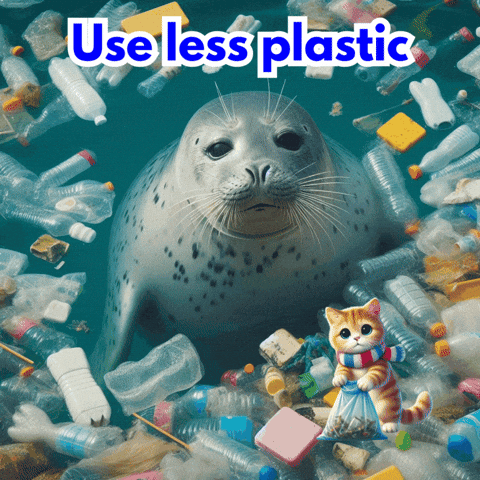 Natur-Clean-up plastic orca plastik naturschutz GIF