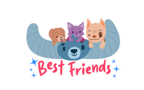 Happy Best Friends Sticker by Royce Hare