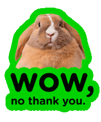 No Thank You Wow Sticker by Alfred A. Knopf