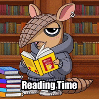 Books Armadillo GIF by Chillo Dillo