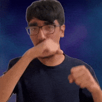 Wiping nose with hand