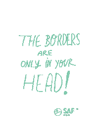 safaqua training head think boarders Sticker