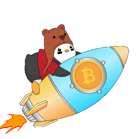 To The Moon Crypto Sticker by Pudgy Memez