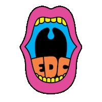 edc las vegas mouth Sticker by Insomniac Events