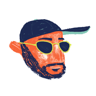 one of us face Sticker by DC Design Week