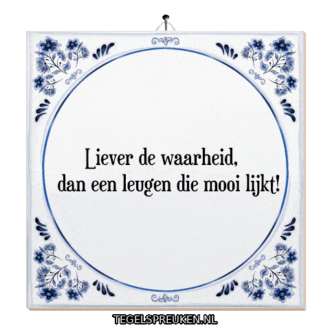 Humor Reflectie Sticker by Tegelspreuken.nl