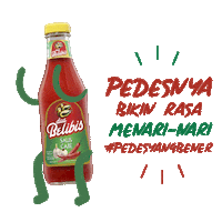 duabelibis hot sauce chili pedas Sticker