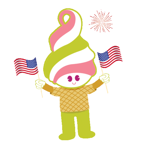 Summer Usa Sticker by Menchie's Frozen Yogurt