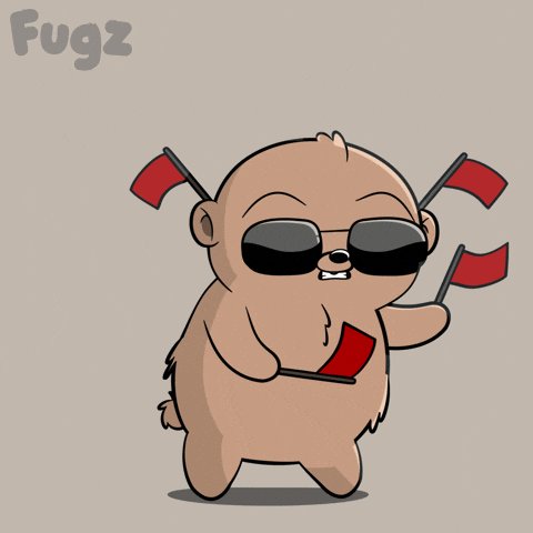 Warning Red Flag GIF by Fugz Official