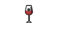 MEISJESVANDEWIJN wine glass swirl glas Sticker
