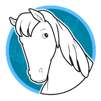 No Thank You Horse Sticker by Kiddinx