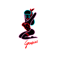 GroupiesVintage girl sexy vintage doll Sticker