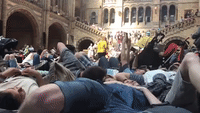 Extinction Rebellion Protesters Stage 'Die-In' at Natural History Museum