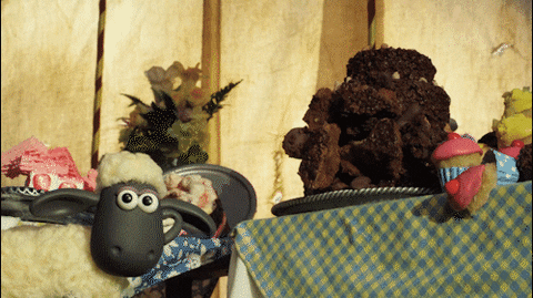cake llama GIF by Shaun the Sheep