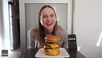 Competitive Eater Finishes 10-Patty McDonald’s Cheeseburger in Under 2 Minutes