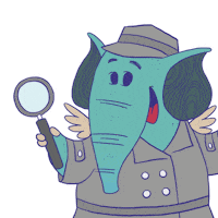 obahdesign design graphic design elephant verde Sticker